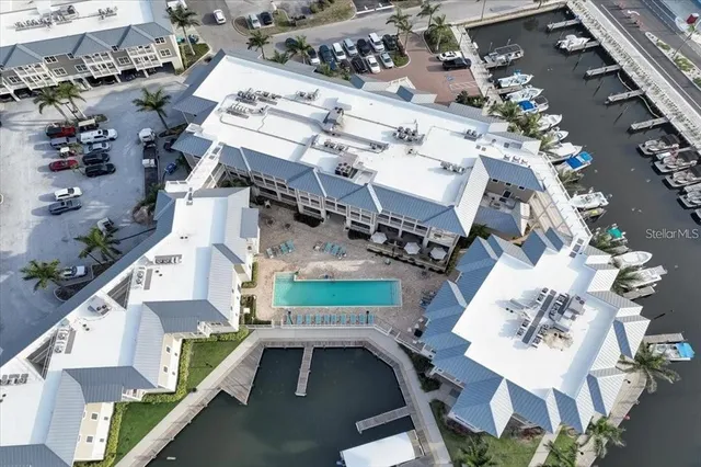 a view of a swimming pool with a lounge chairs