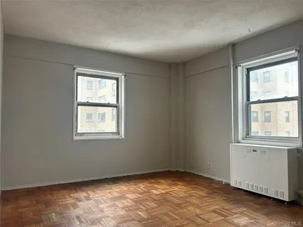 an empty room with a window
