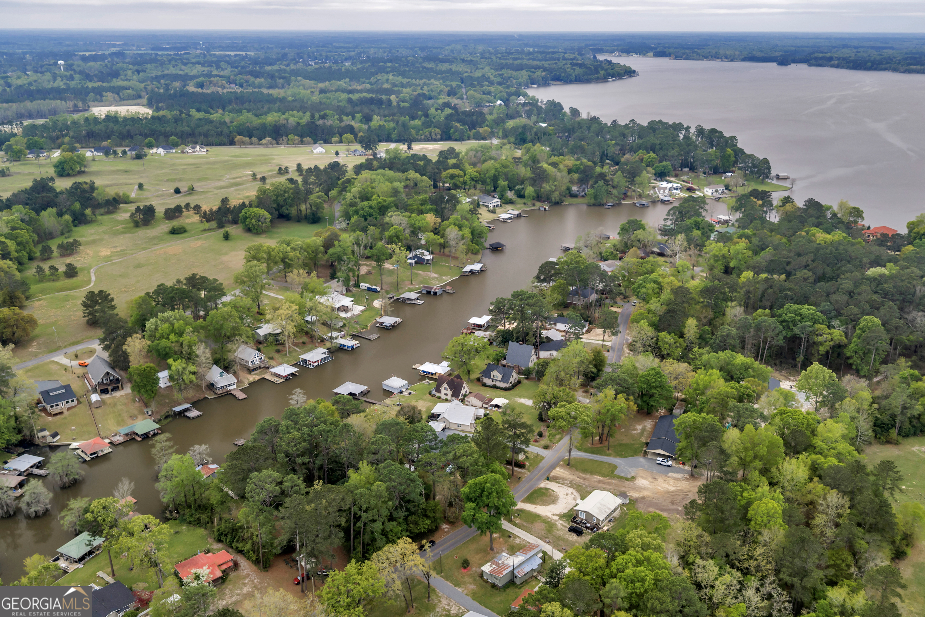 728 Cork Ferry Road Cordele, GA 31015 - Photo 12 of 12 an aerial view of a houses with a lake view