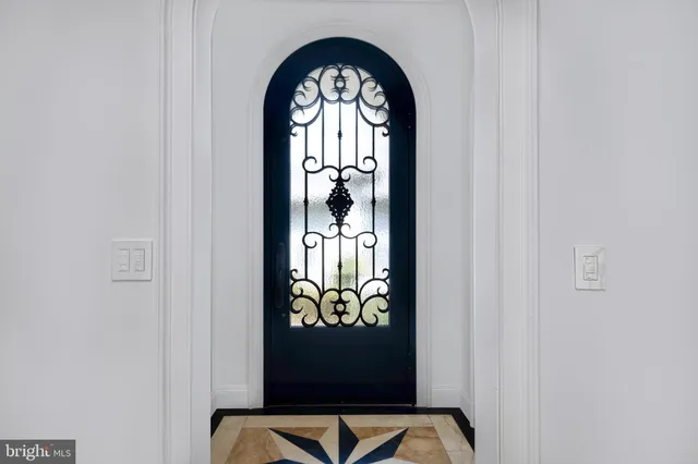a view of a door with a glass door