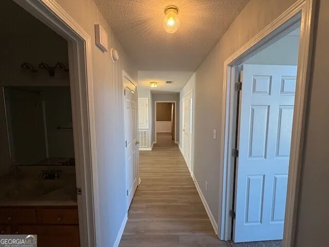 a view of a hallway with a elevator