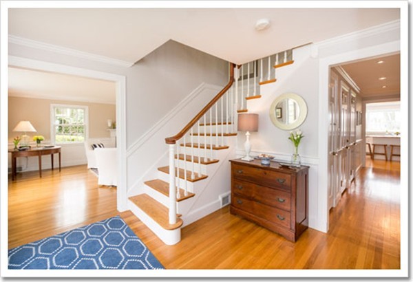 95 Gannett Road Scituate, MA 02066 - Photo 11 of 30 a view of entryway and hall with wooden floor