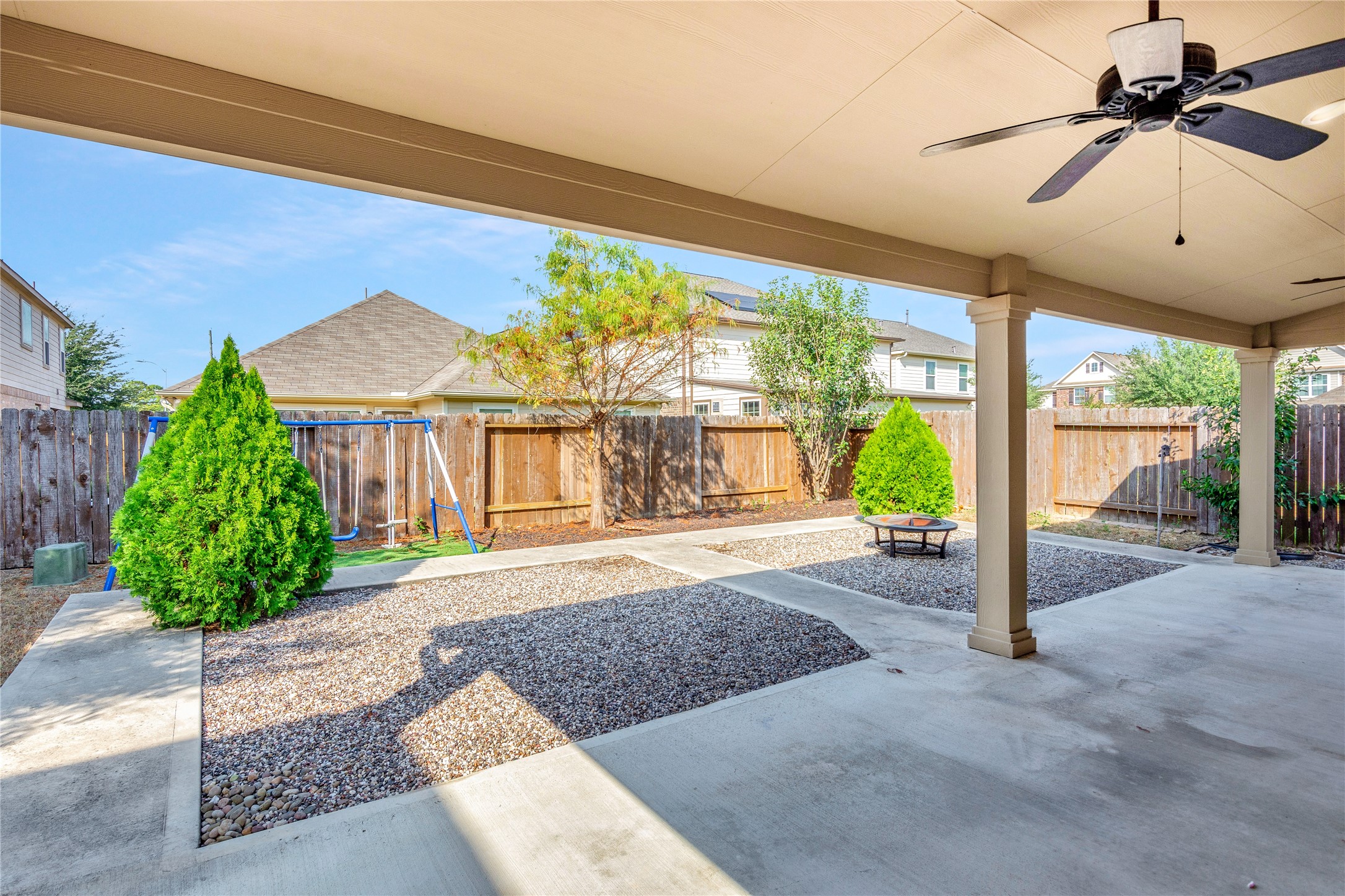 15007 Holland Grove Court Cypress, TX 77433 - Photo 25 of 28 a view of a porch with a garden