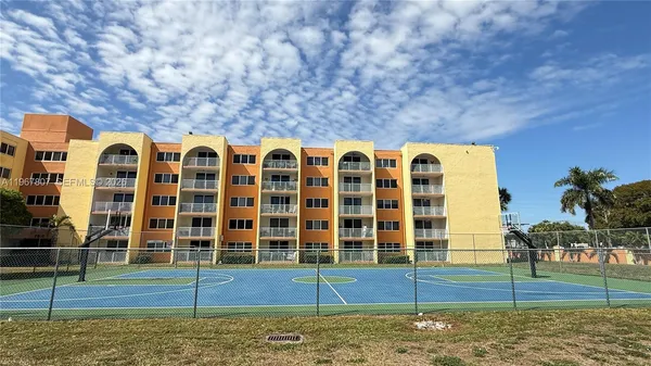 a view of a brick building