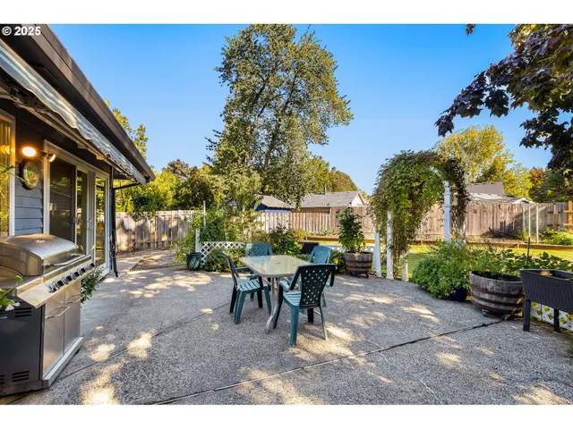 a view of a outdoor space with a patio
