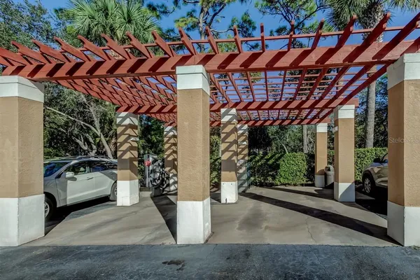 a view of porch with seating space