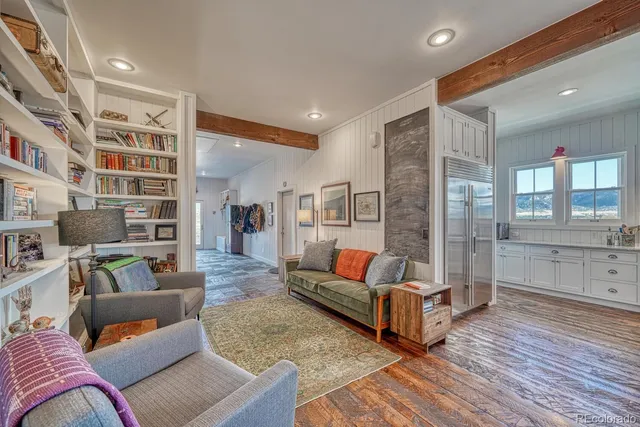 a living room with furniture and a couch