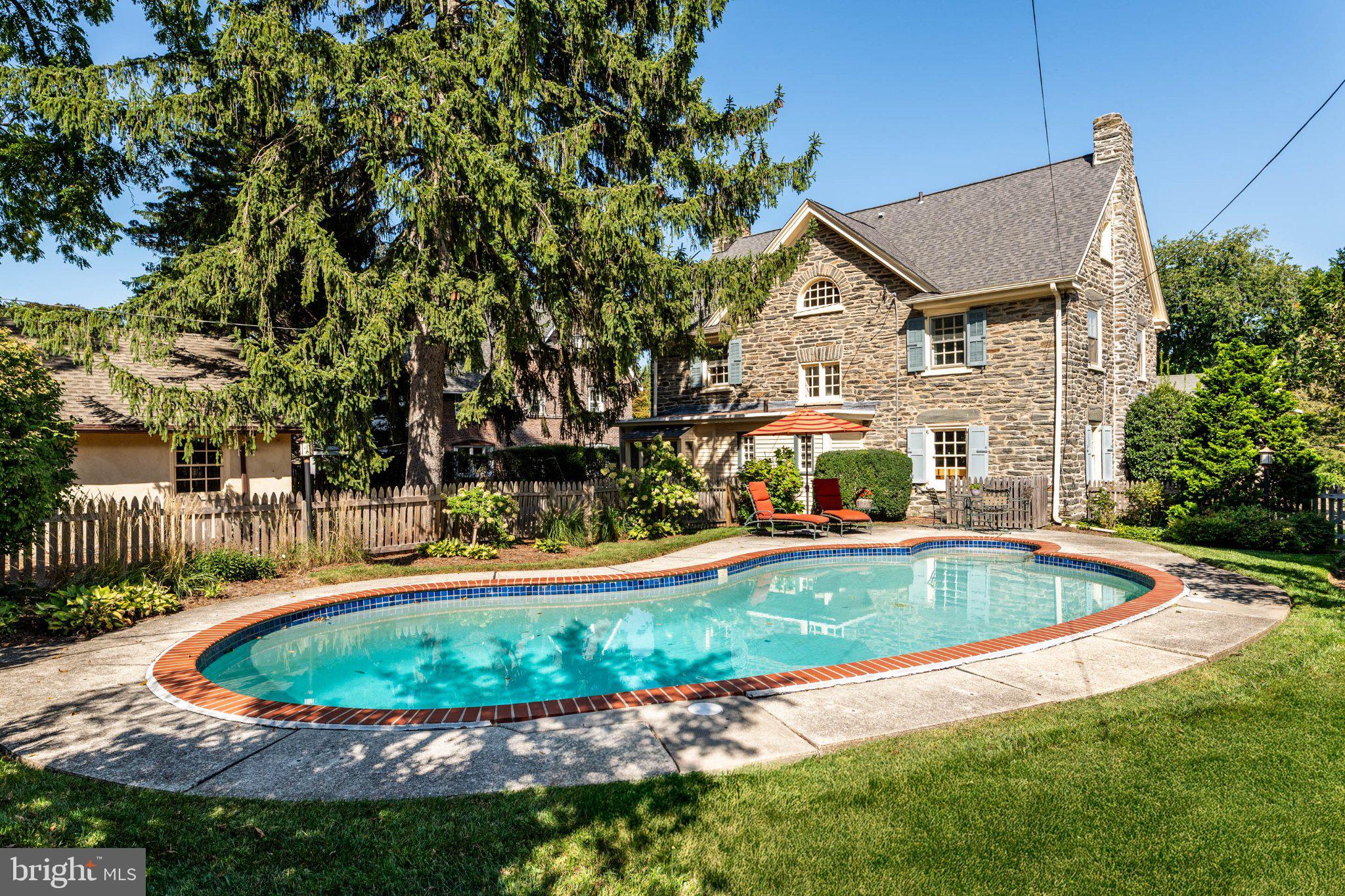 126 Edgewood Road Ardmore, PA 19003 - Photo 49 of 55 Private Yard with Outdoor Pool