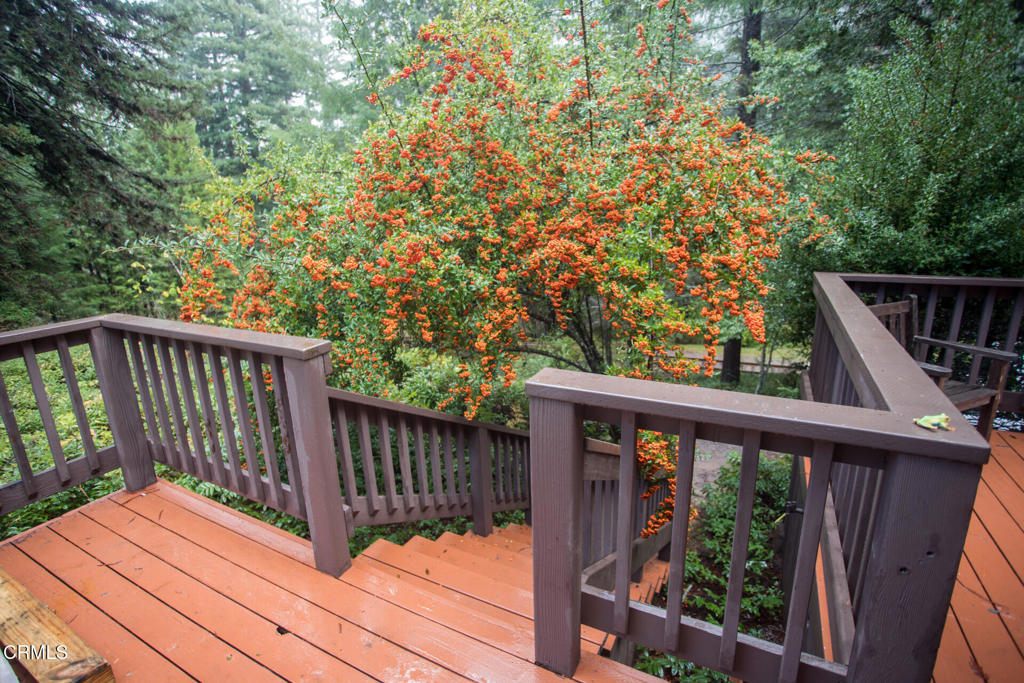 11091 Irmulco Road Willits, CA 95490 - Photo 22 of 42 a view of a wooden deck and backyard