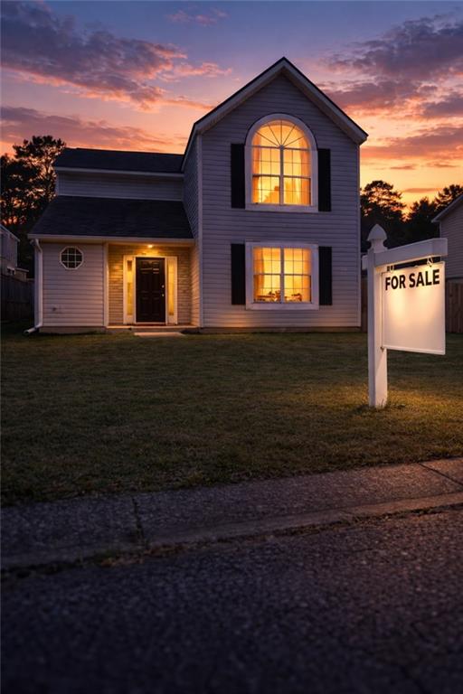 a front view of a house