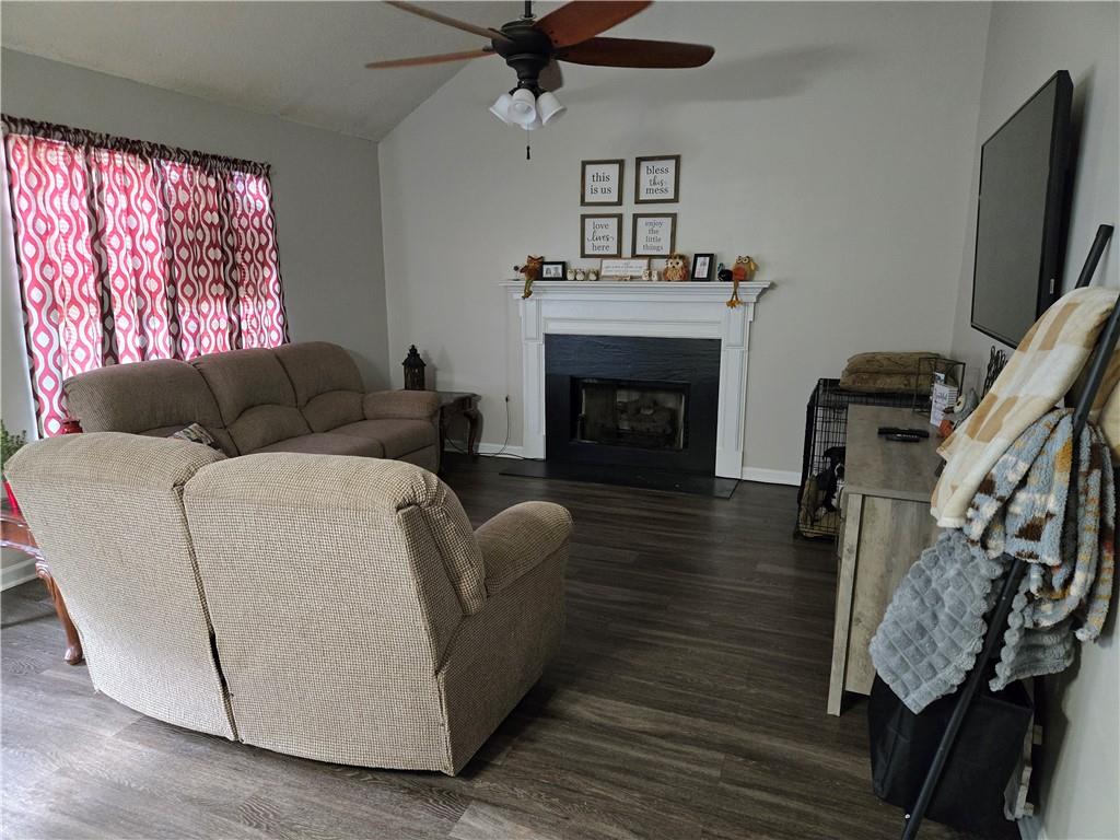 17 Benfield Circle Southeast Cartersville, GA 30121 - Photo 17 of 23 a living room with furniture and a fireplace