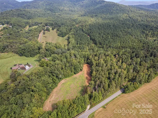 a view of a yard with a wooden fence