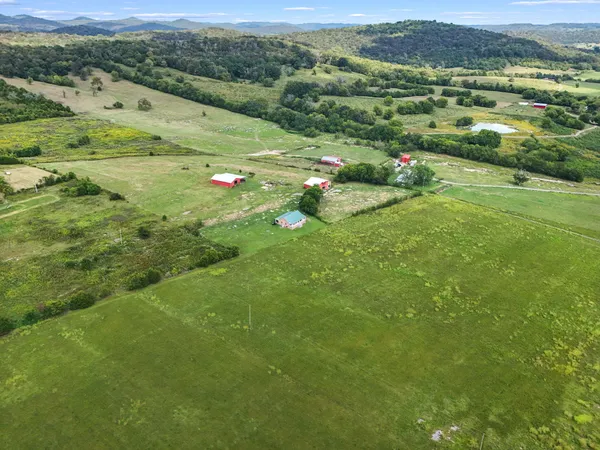 a view of a lush green hillside and houses