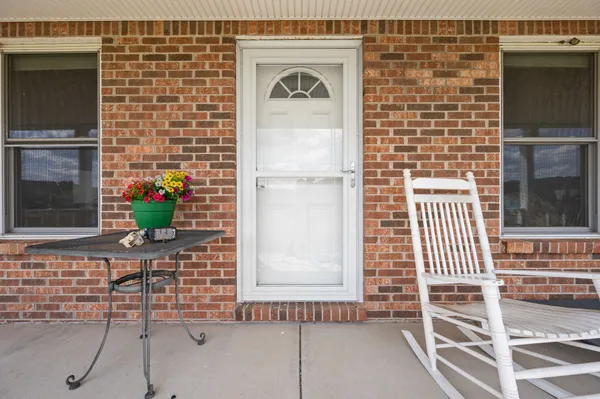 a view of front door of house