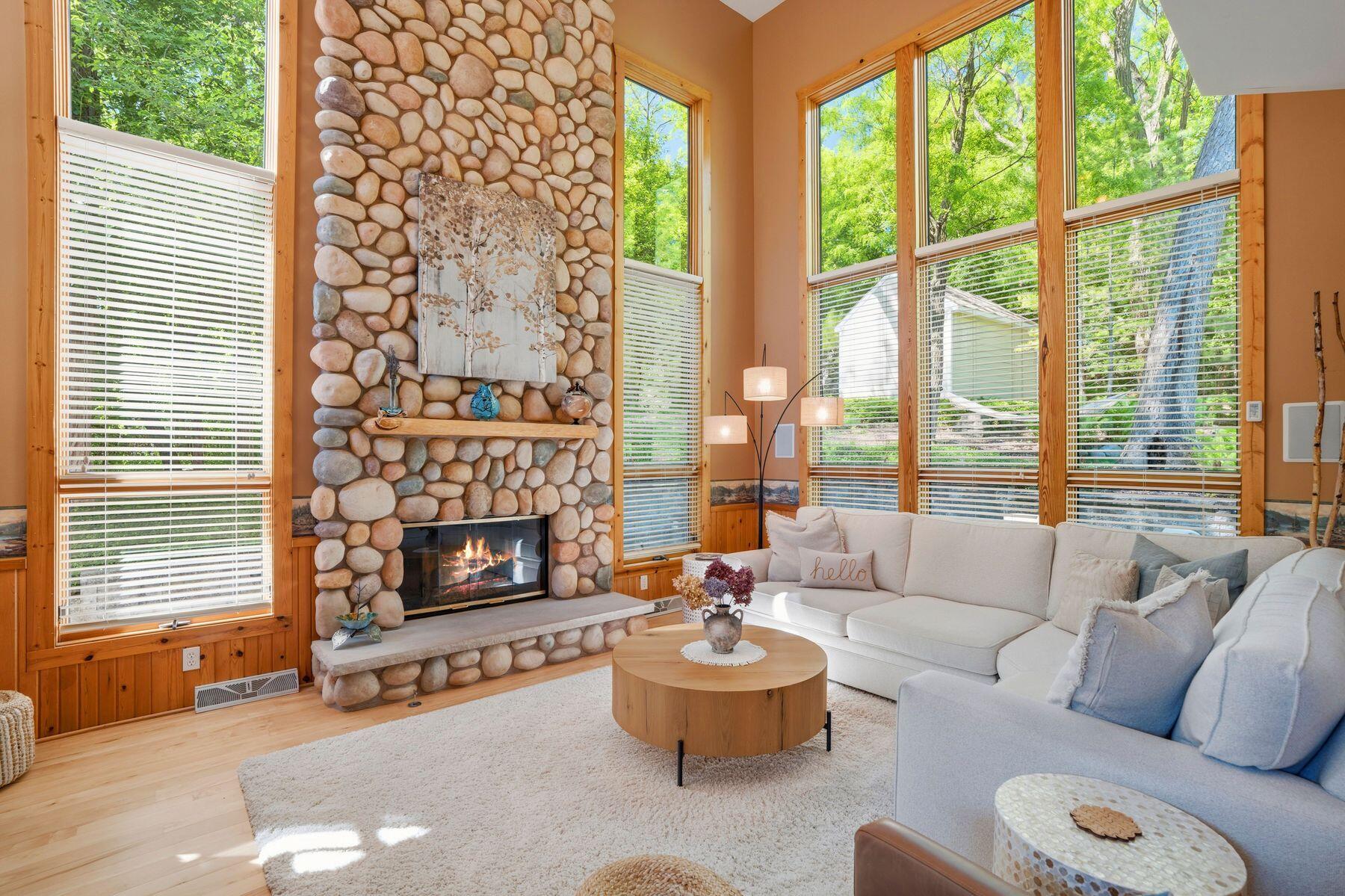 W305N2373 Maple Avenue Delafield, WI 53072 - Photo 6 of 57 River Rock Fireplace