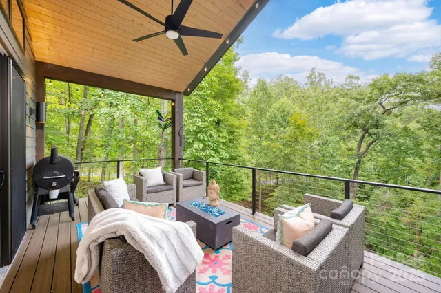 a view of balcony and deck