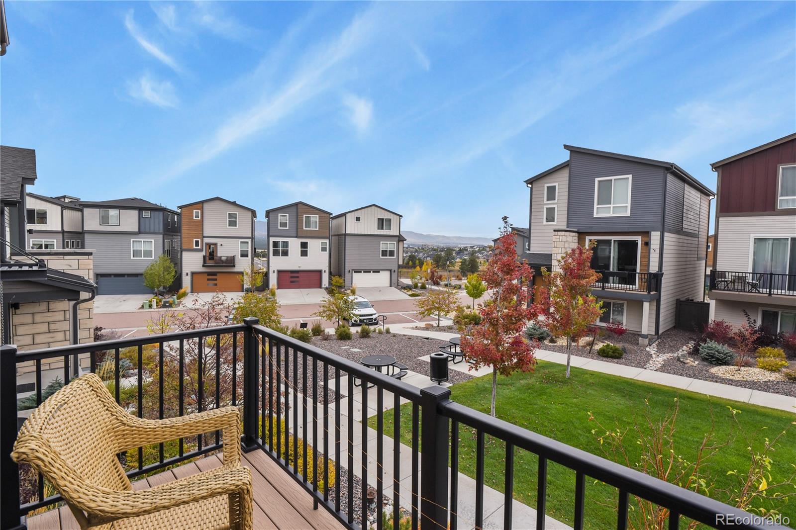 1344 Sunshine Valley Way Colorado Springs, CO 80921 - Photo 32 of 37 a view of a houses with a city from a balcony