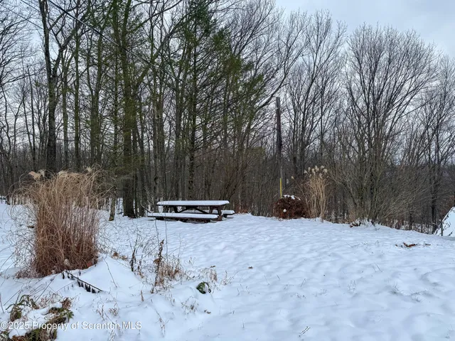 a view of a lake with a yard