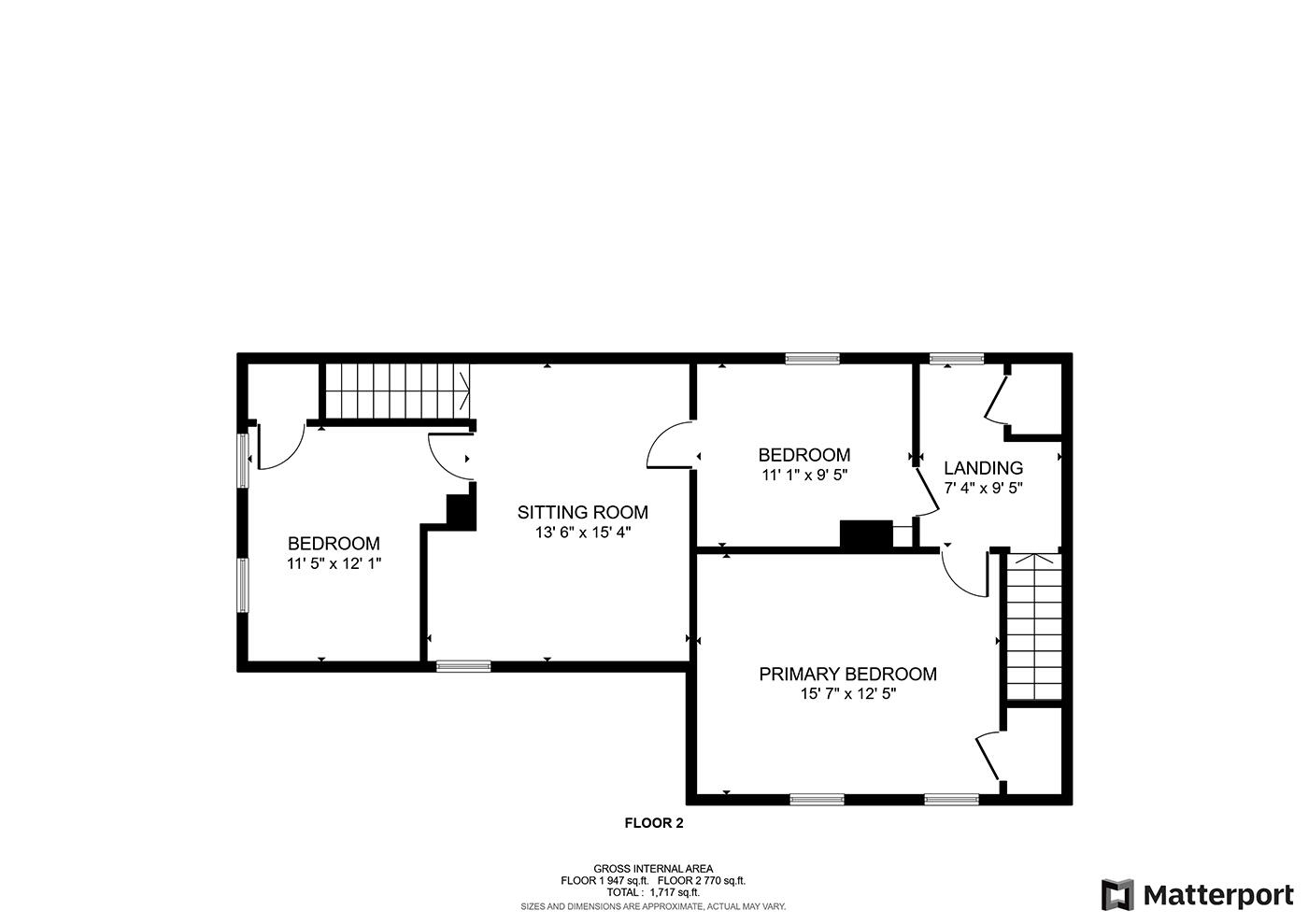 9 Stones Point Road Cushing, ME 04563 - Photo 52 of 52 9 Stones Point Floorplan Second Floor