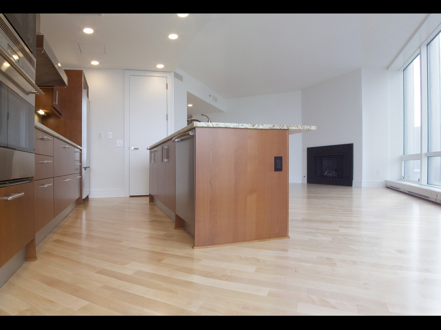Undisclosed Address Chicago, IL 60611 - Photo 4 of 15 a view of a livingroom with kitchen and furniture