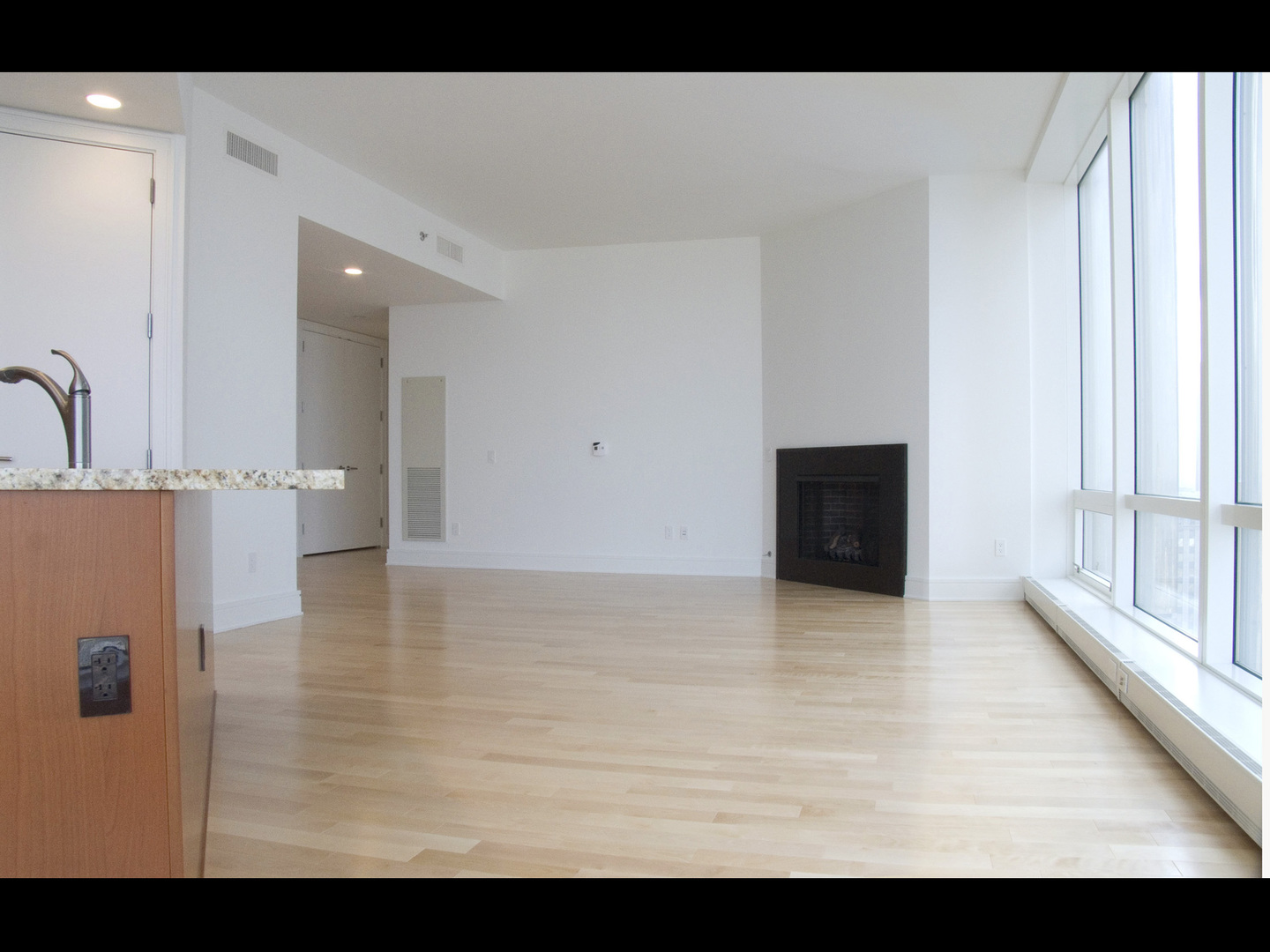 Undisclosed Address Chicago, IL 60611 - Photo 5 of 15 a view of a livingroom with an empty space and a fireplace