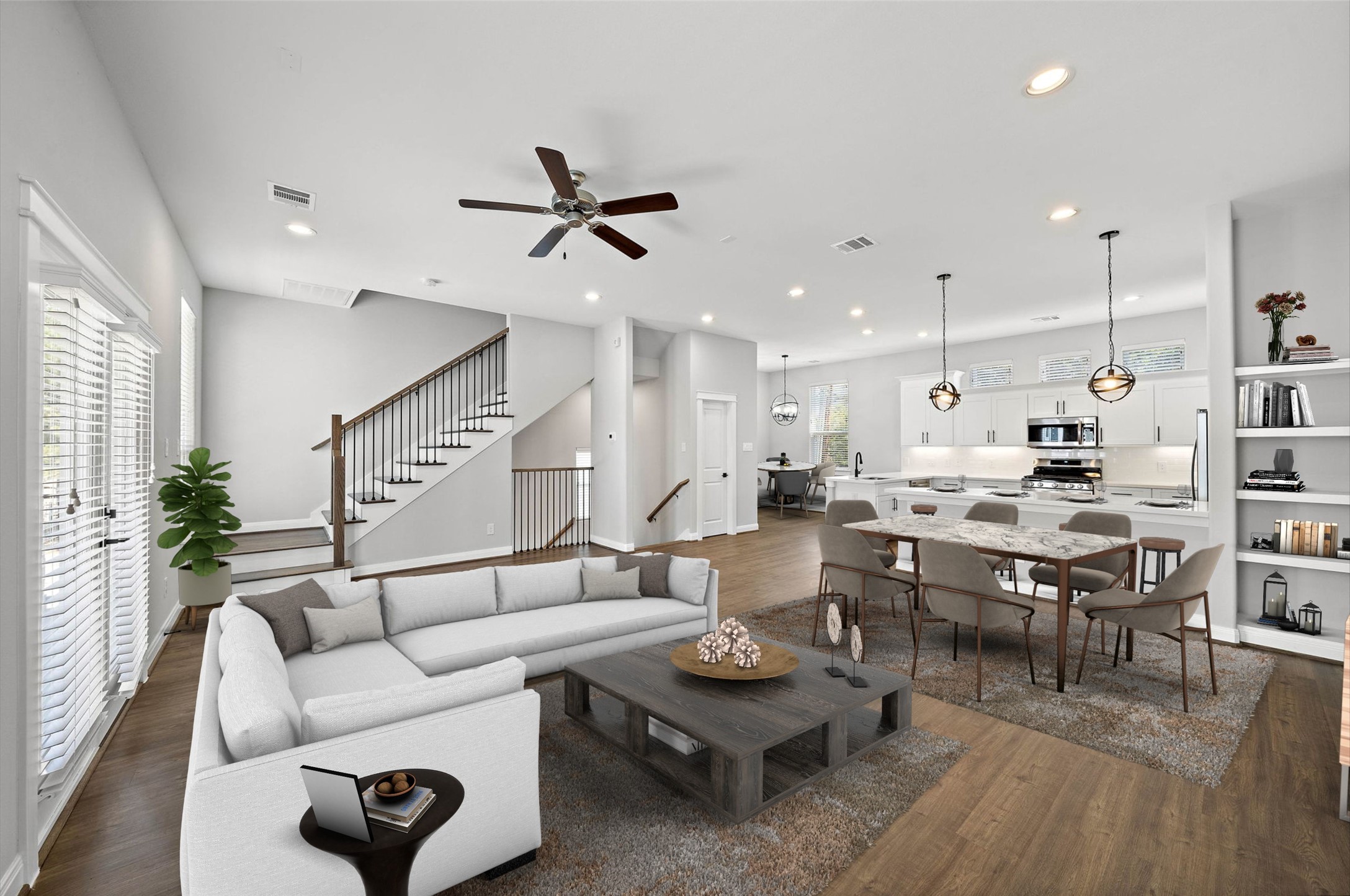 Virtually staged - Well appointed living/dining space - #2