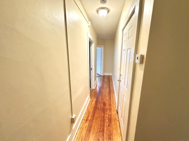 a view of a bathroom with a tub