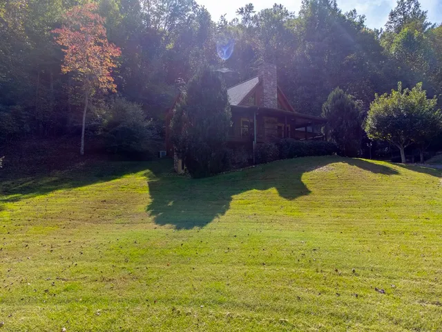 a view of a lake with a mountain in the background
