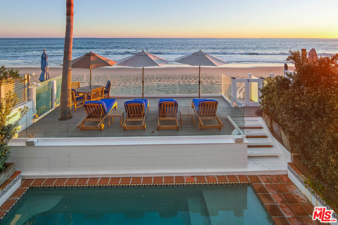 a view of outdoor space with seating area