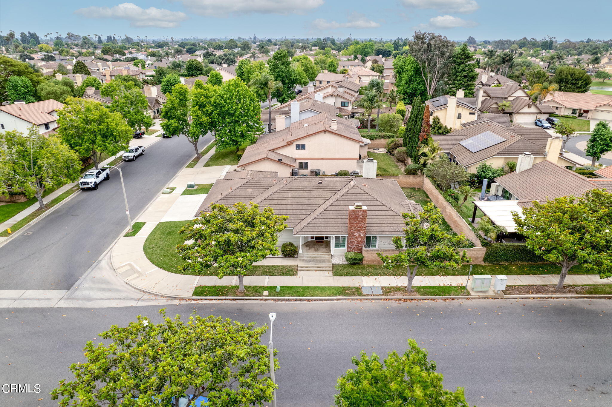 2281 Southern Hill Drive Oxnard, CA 93036 - Photo 27 of 29 an aerial view of a house with a garden and swimming pool