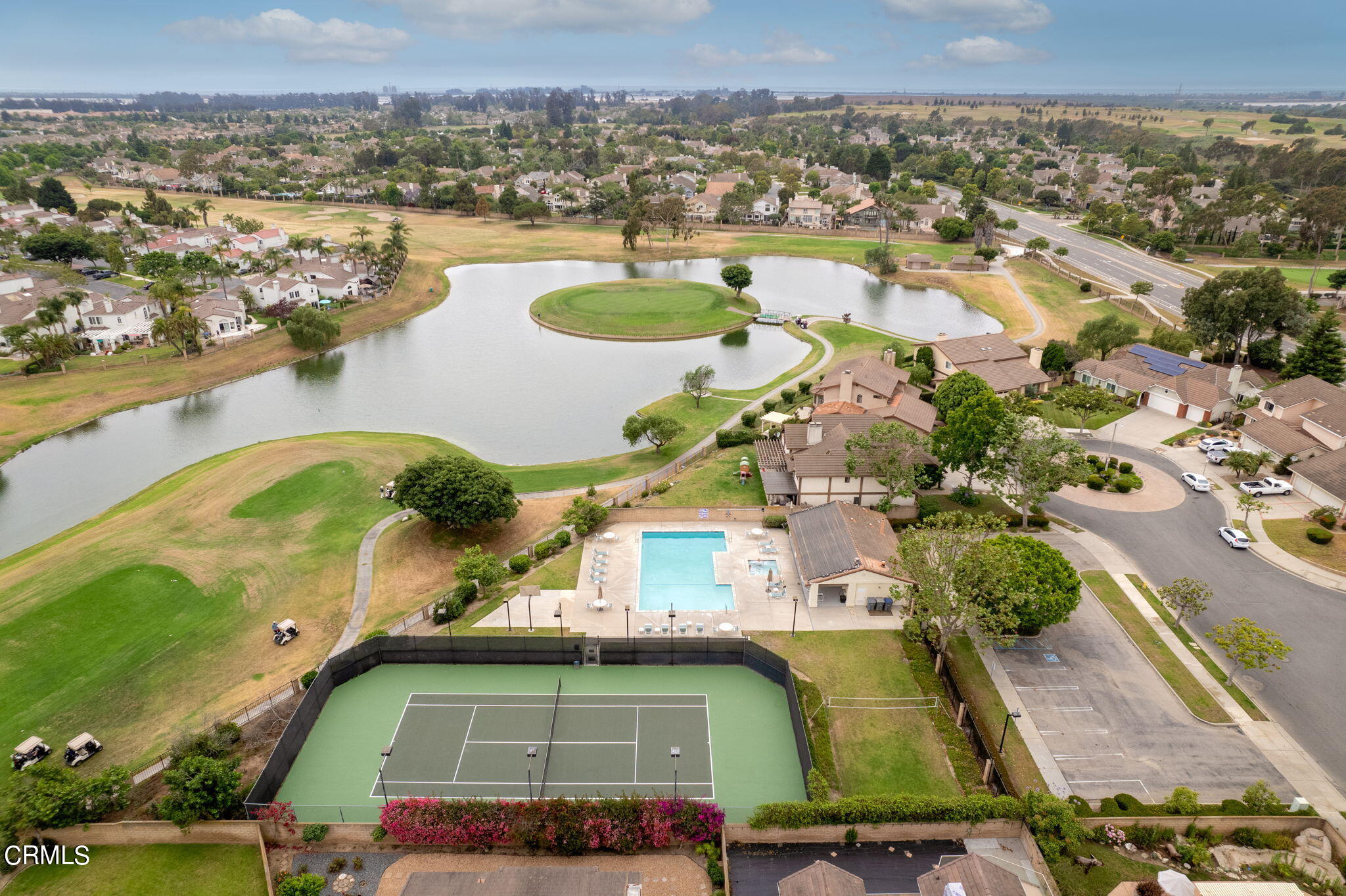 2281 Southern Hill Drive Oxnard, CA 93036 - Photo 28 of 29 an aerial view of a residential building and lake view
