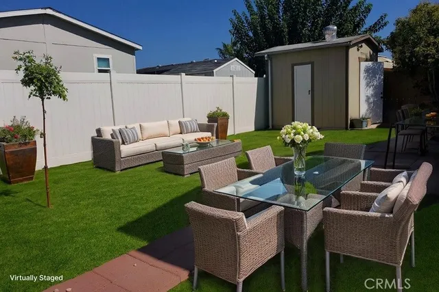 a view of a park that has a tree in it