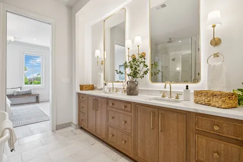 a bathroom with a bathtub and a sink