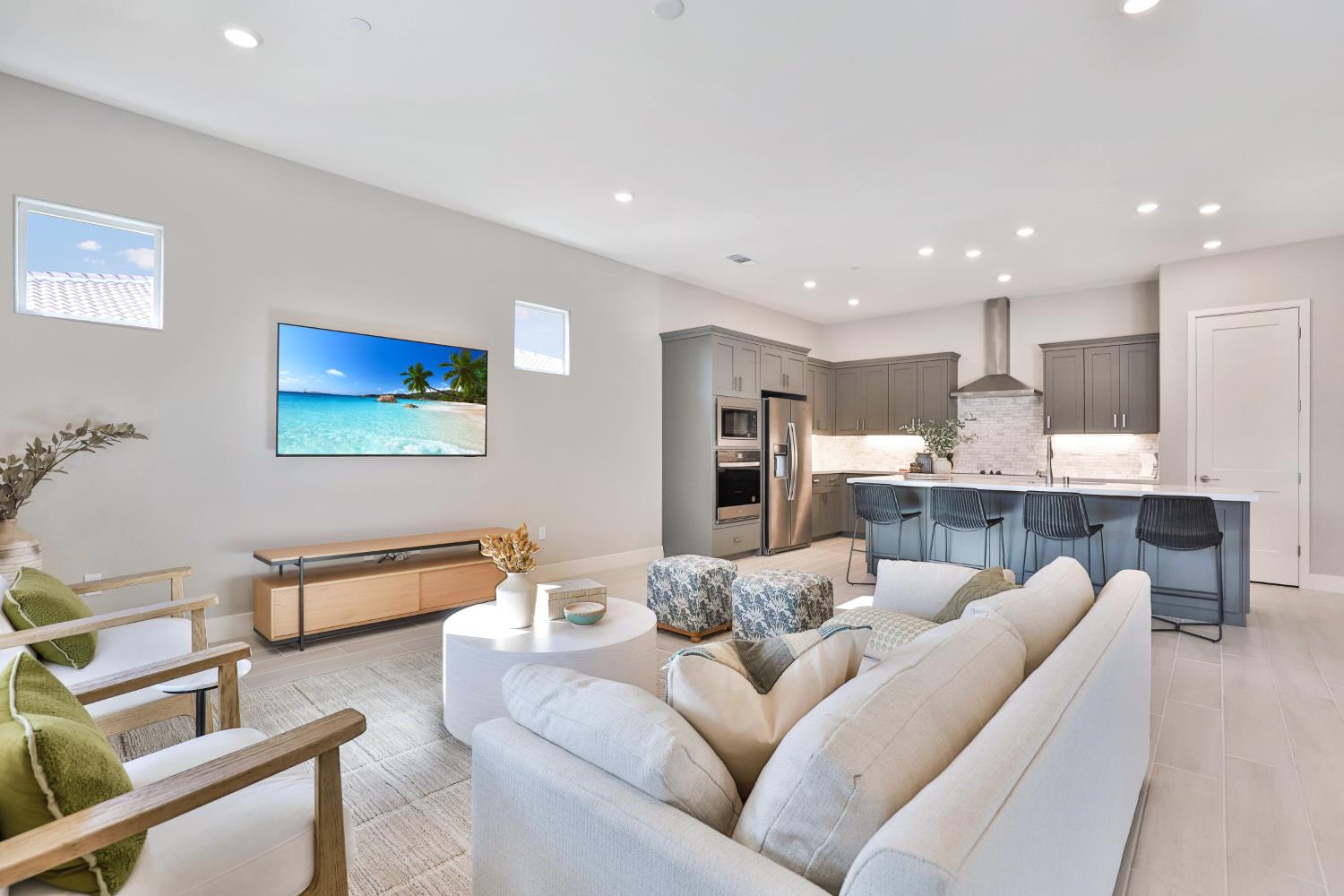 4610 Clb Vista Way Penryn, CA 95663 - Photo 8 of 27 a living room with furniture kitchen view and a wooden floor