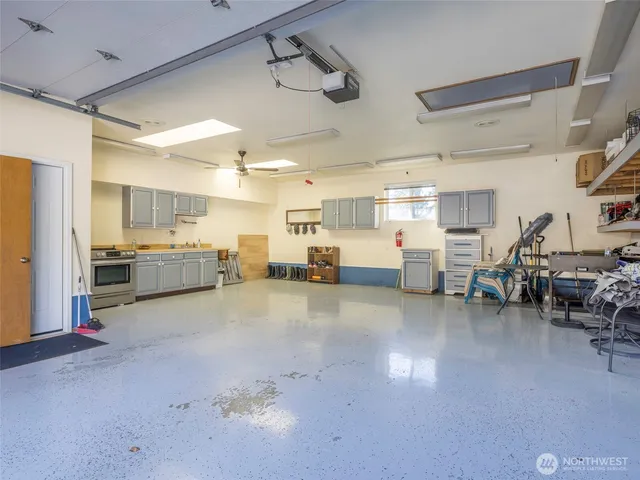 a view of a backyard with a garden