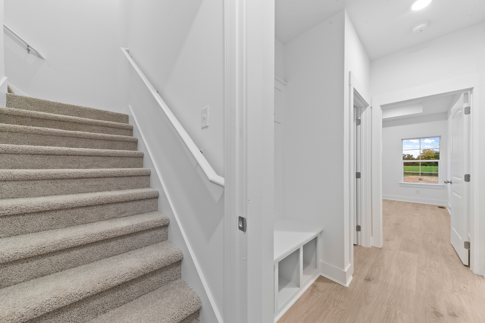 232 Dugout Road Summertown, TN 38483 - Photo 57 of 64 a view of staircase with white walls and white walls