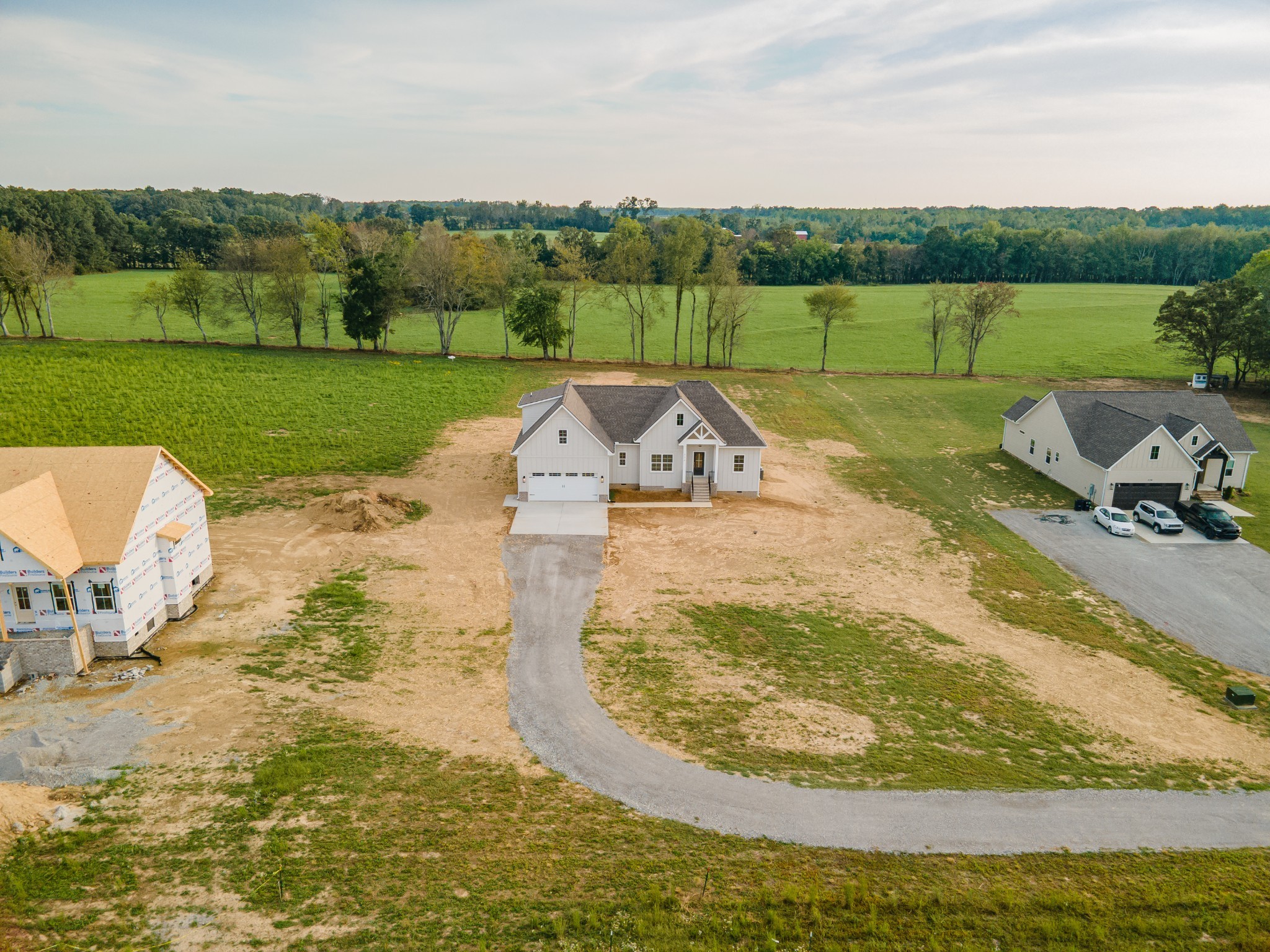 232 Dugout Road Summertown, TN 38483 - Photo 60 of 64 an aerial view of a house with a yard basket ball court and outdoor seating