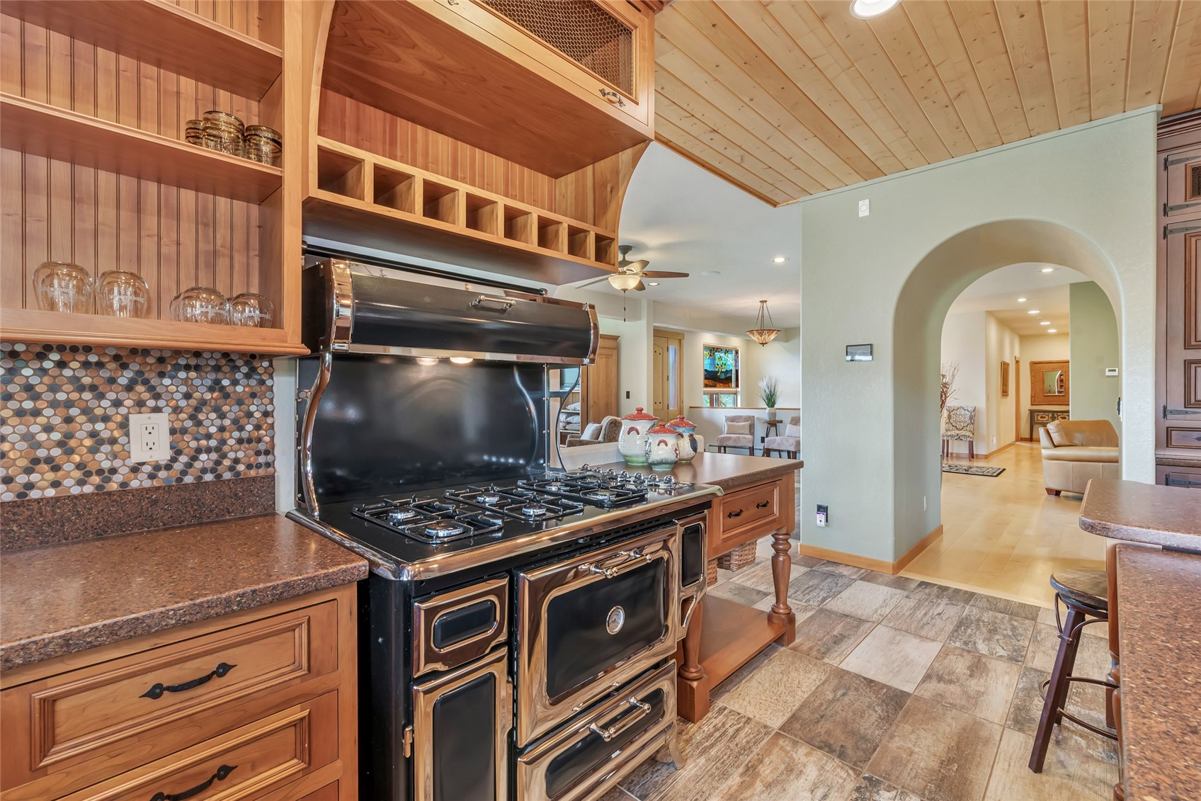 31485 Deerwood Ranch Road Steamboat Springs, CO 80487 - Photo 25 of 49 a kitchen with stainless steel appliances granite countertop a stove and a sink