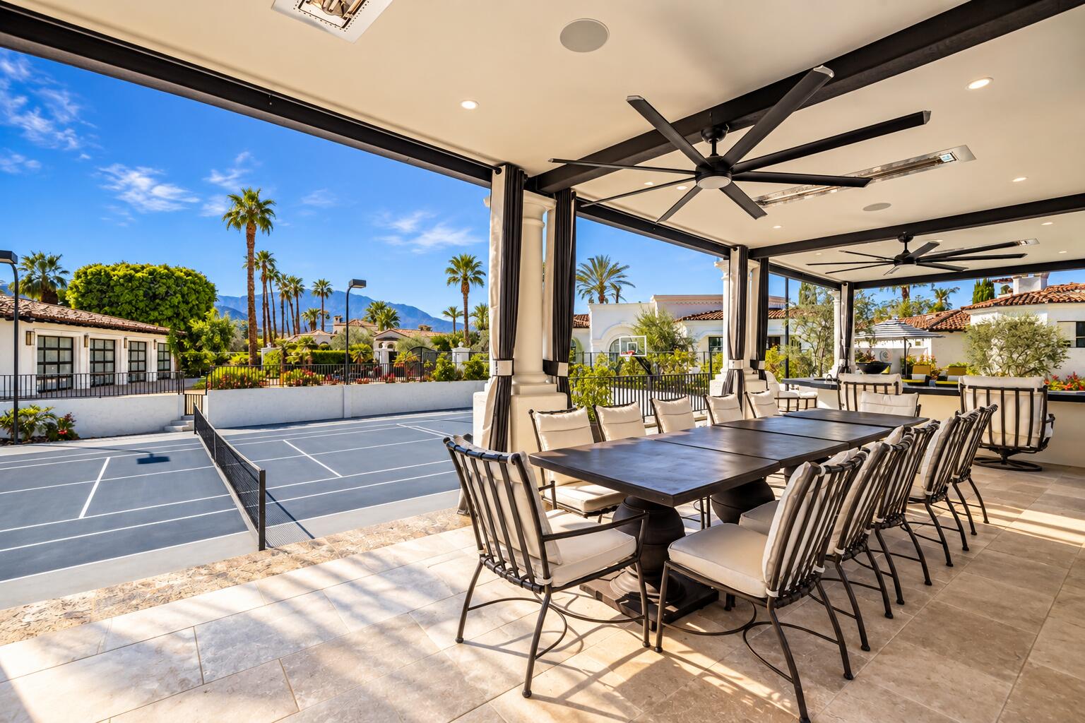 40440 Morningstar Road Rancho Mirage, CA 92270 - Photo 26 of 46 Patio Open to Tennis Court