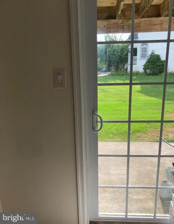 a view of a small yard from a window