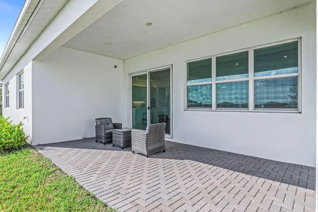 a house view with a seating space