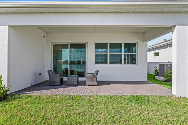 a house view with a garden space
