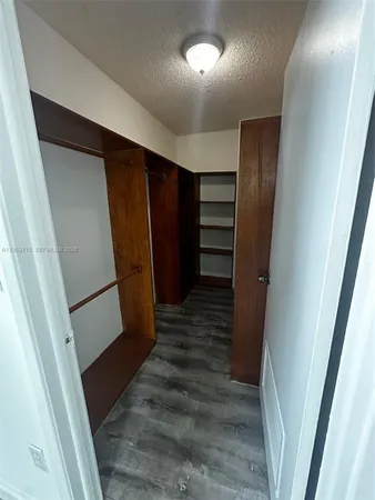 a view of wooden closet