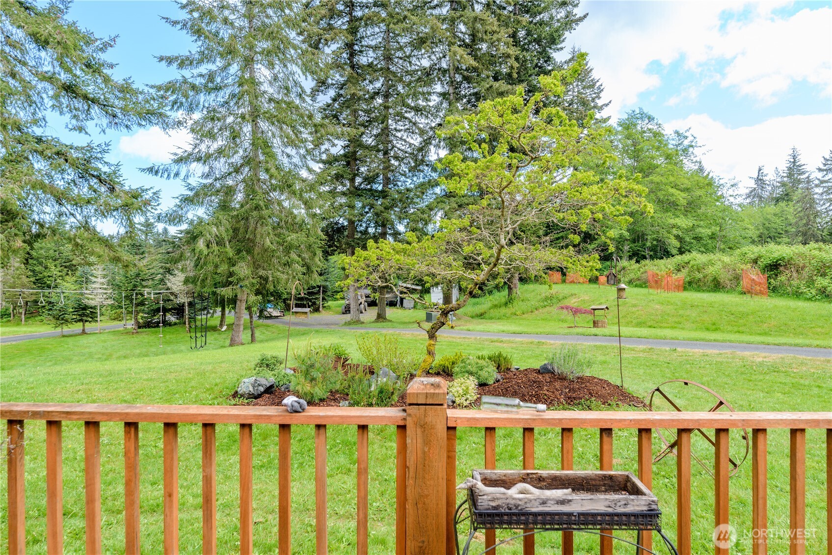 134 Bishop Road Port Angeles, WA 98363 - Photo 31 of 38 a view of a garden with an outdoor space