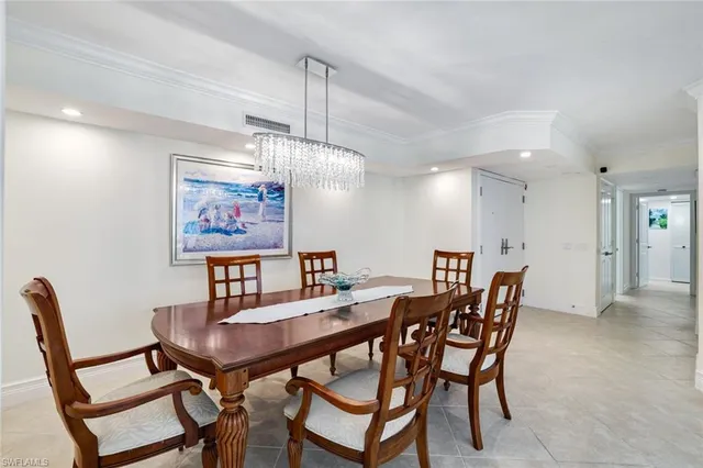 a view of a dining room and livingroom view