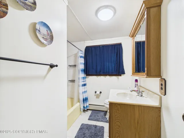 a bathroom with a sink a mirror and a shower