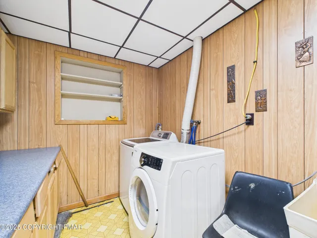 a room with furniture and a table