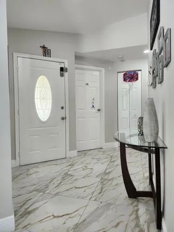 a view of a dining area with furniture