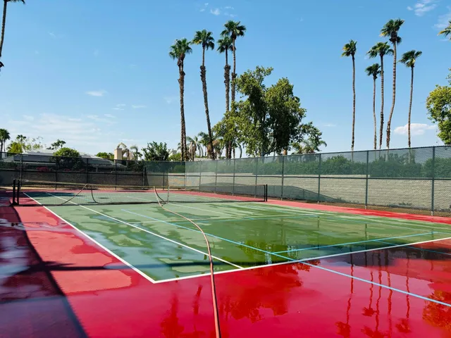 a view of a tennis court