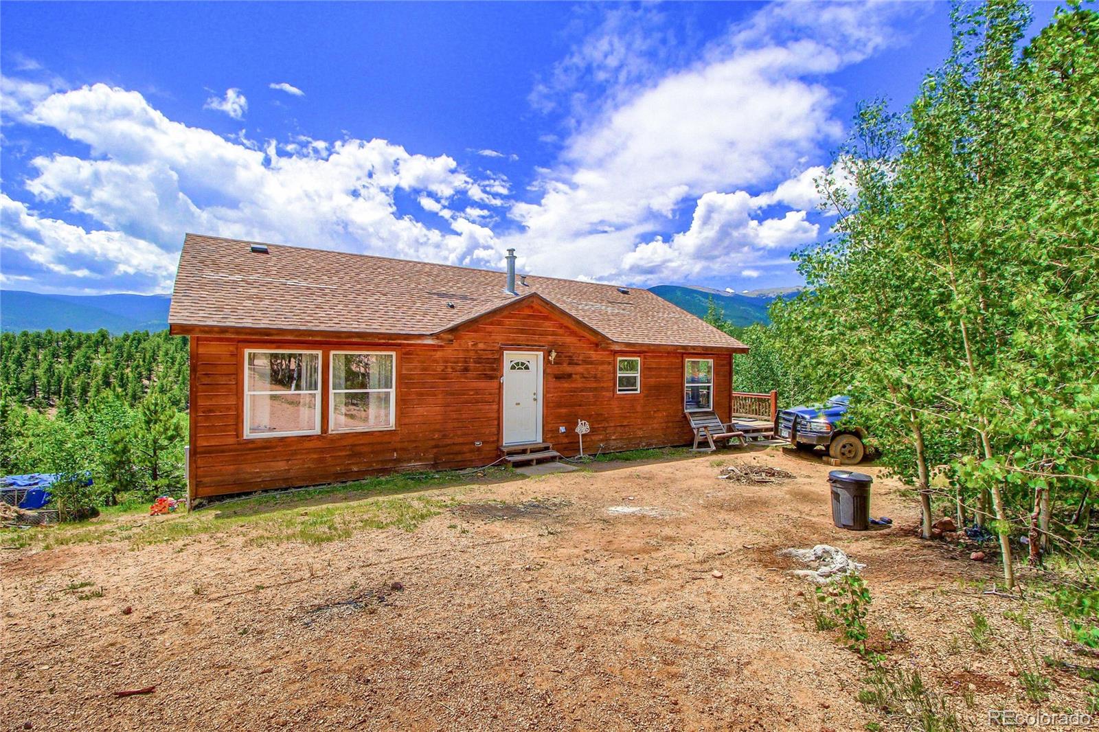399 Buffum Street Bailey, CO 80421 - Photo 1 of 30 a view of a house with a yard